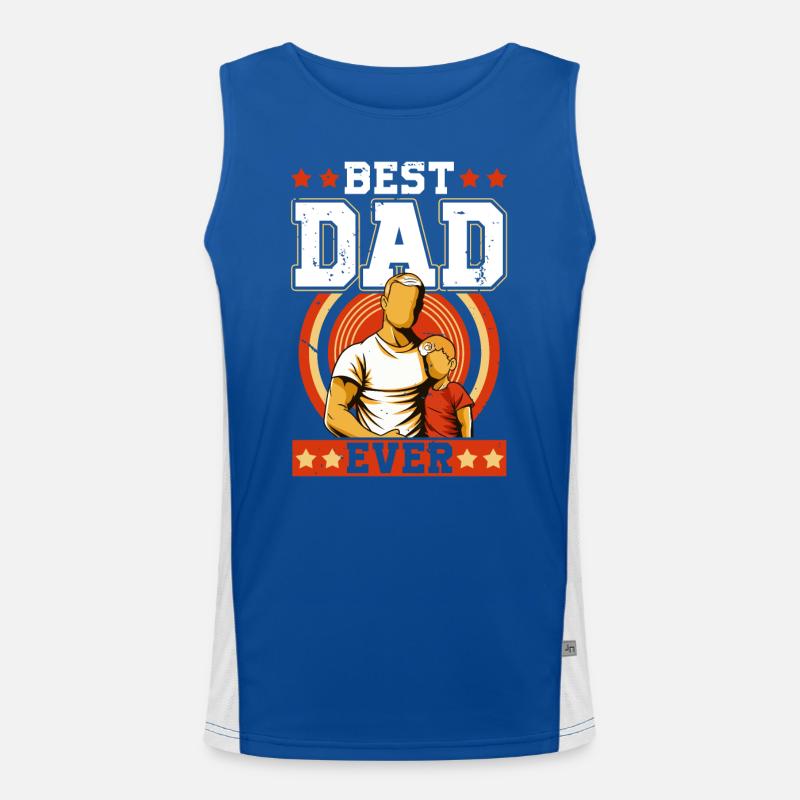 Best Dad Forever - Men's Functional Contrast Tank Top - royal/white