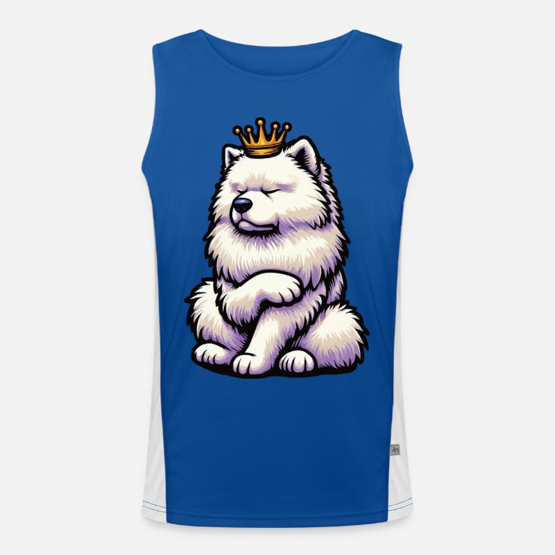 Samoyed Samoyed Owner Samoyed Lovers - Men's Functional Contrast Tank Top  - royal/white