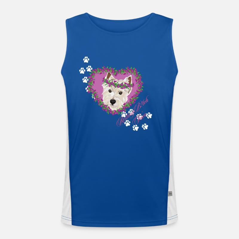 Resting B!tch Face West Highland Terrier Men's Functional Contrast Tank Top 