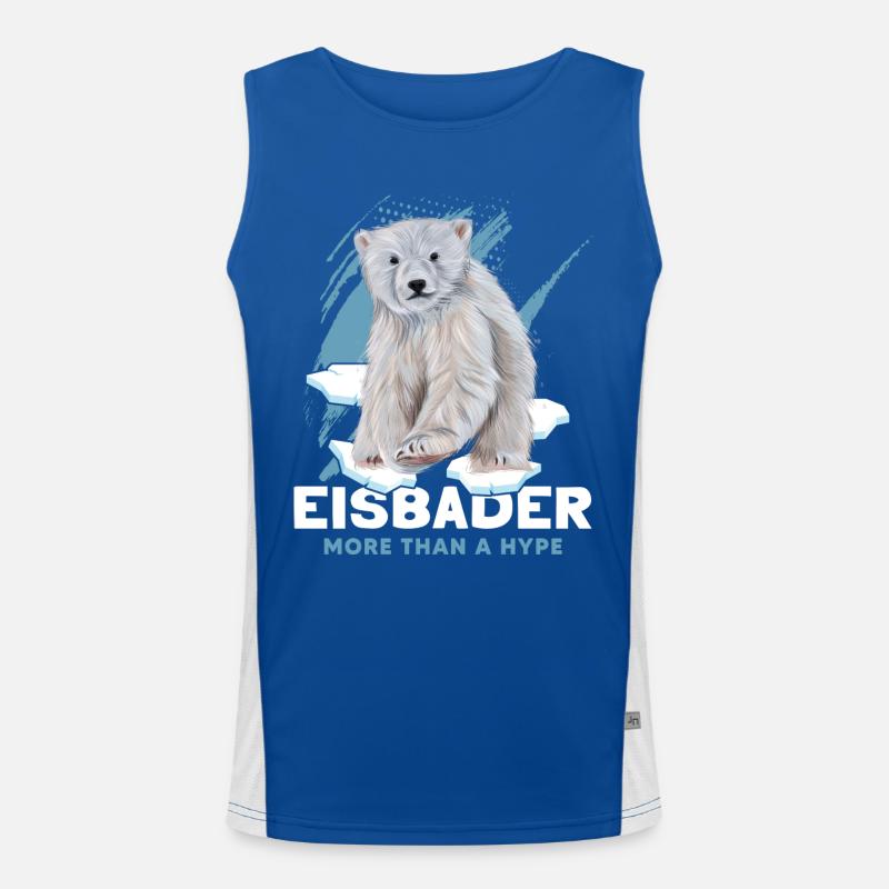 eisbaden eisbader eisbär auf eisscholle Funktionelles Kontrast-Tank Top für Männer 