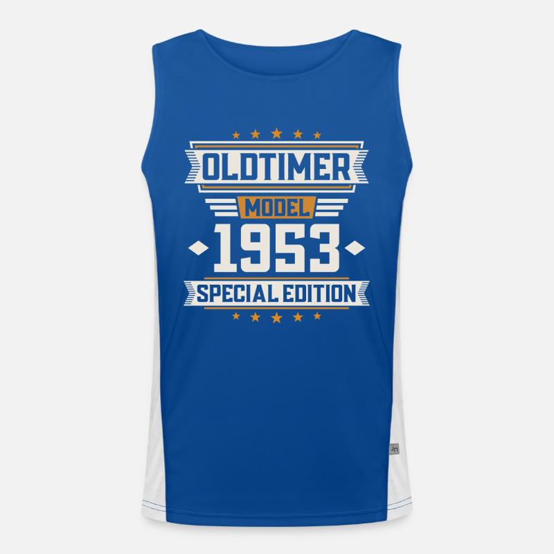 Oldtimer année de construction 1953 Débardeur respirant contrasté Homme 