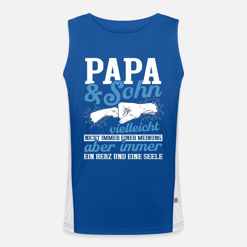 Papa und Sohn Funktionelles Kontrast-Tank Top für Männer 