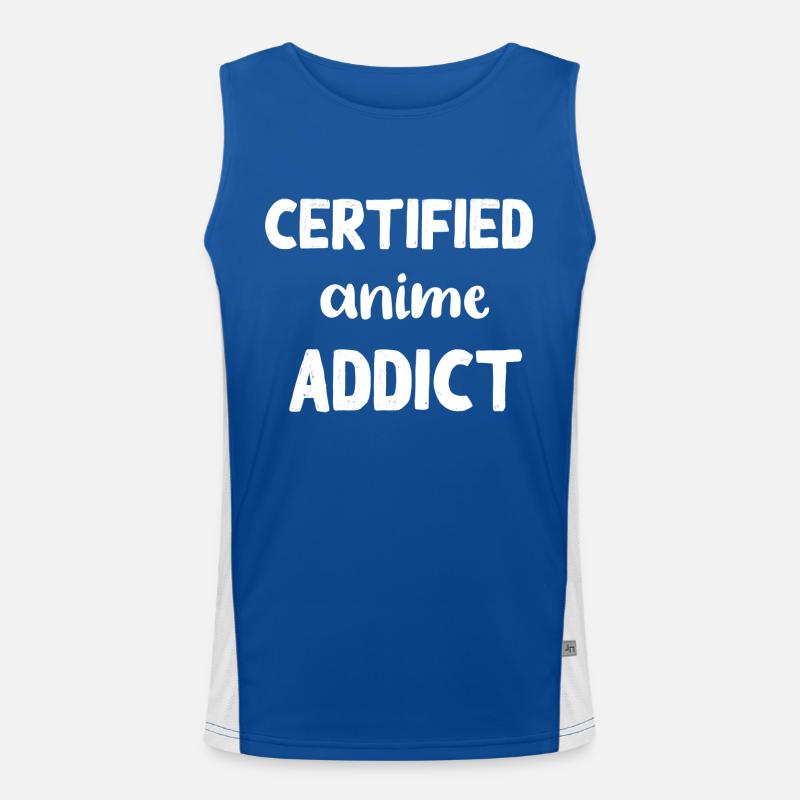 Zertifizierter Anime-Süchtiger Funktionelles Kontrast-Tank Top für Männer 