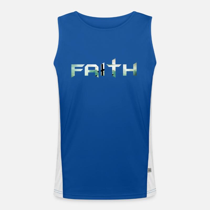 Glaube (Glaube) Funktionelles Kontrast-Tank Top für Männer 