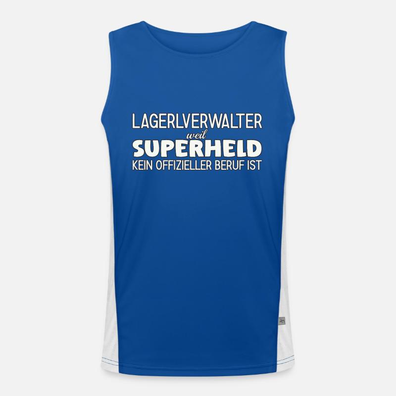 Lagerverwalter Superheld Funktionelles Kontrast-Tank Top für Männer 