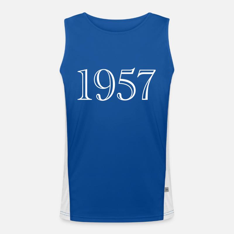 1957 - gift born in 1957 Men's Functional Contrast Tank Top 