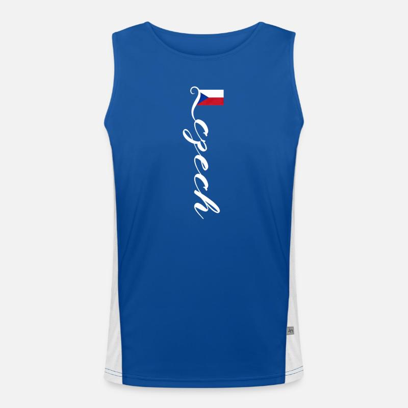 Tschechien Funktionelles Kontrast-Tank Top für Männer 