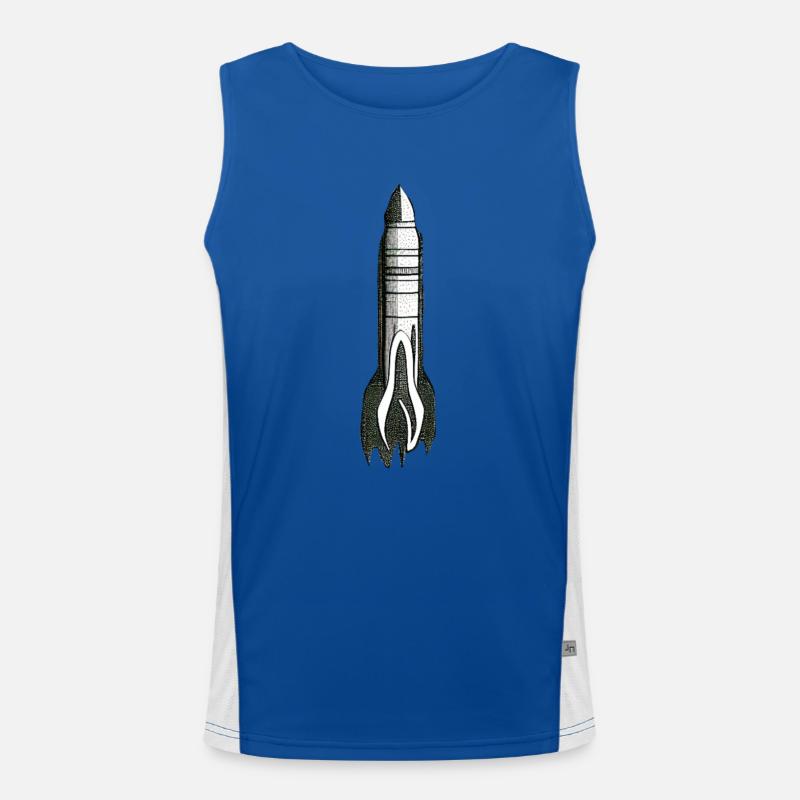 Spacecraft Rocket Space Flight Flight 2 Men's Functional Contrast Tank Top 