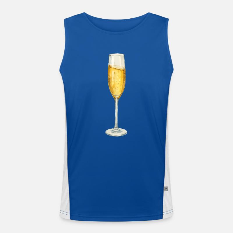 sekt glas Funktionelles Kontrast-Tank Top für Männer 