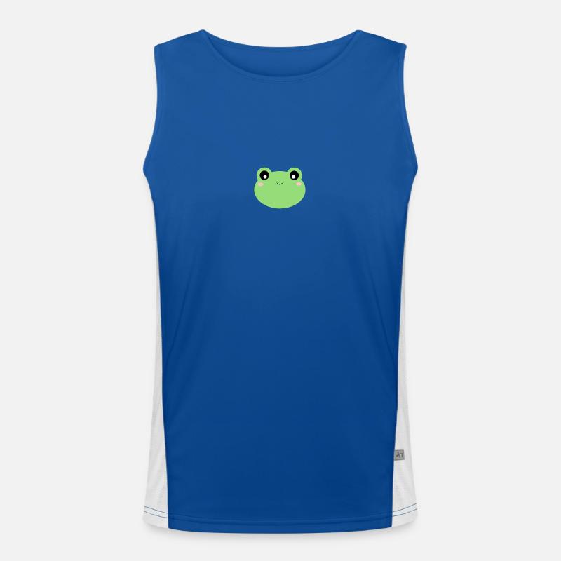 Kawaii Frog Men's Functional Contrast Tank Top 