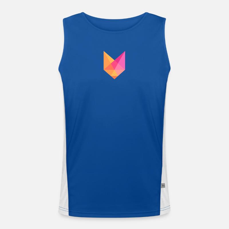 Colorful Geometric Fox Abstract Design Men's Functional Contrast Tank Top 