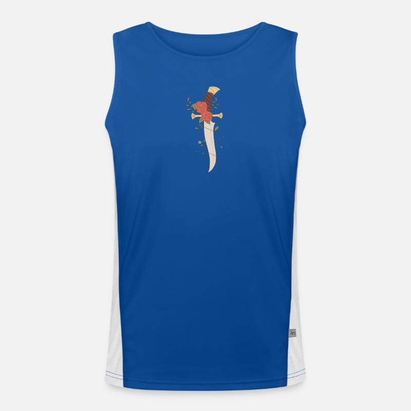 Messer der Rosen Funktionelles Kontrast-Tank Top für Männer 