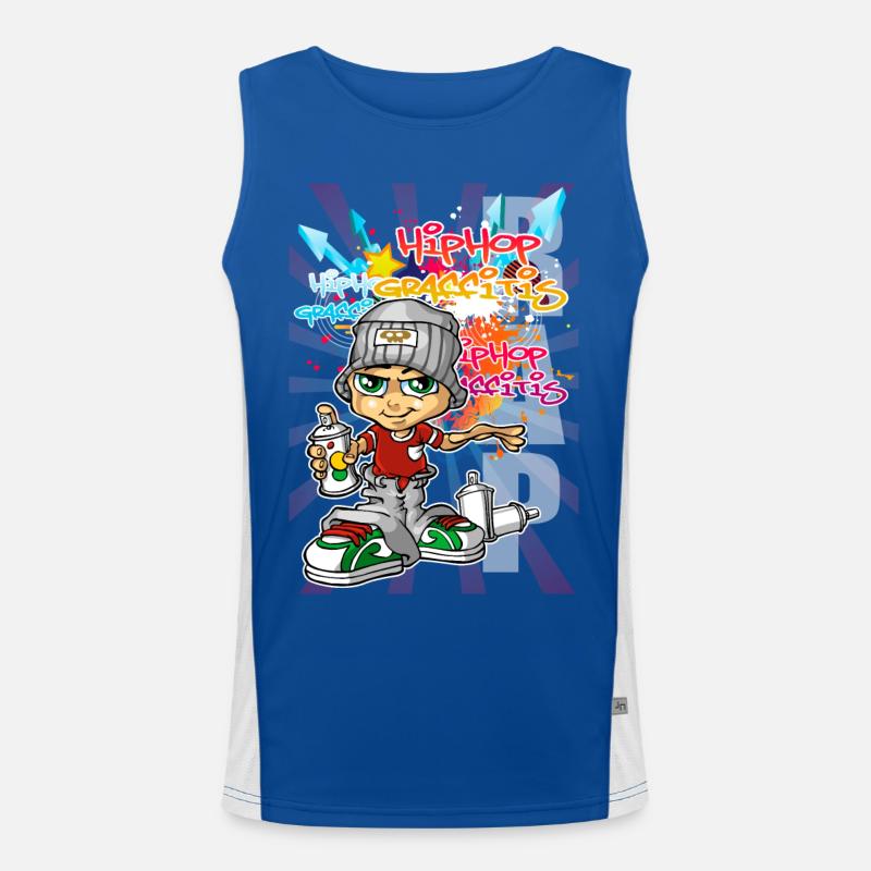 Graffiti boy background Funktionelles Kontrast-Tank Top für Männer 