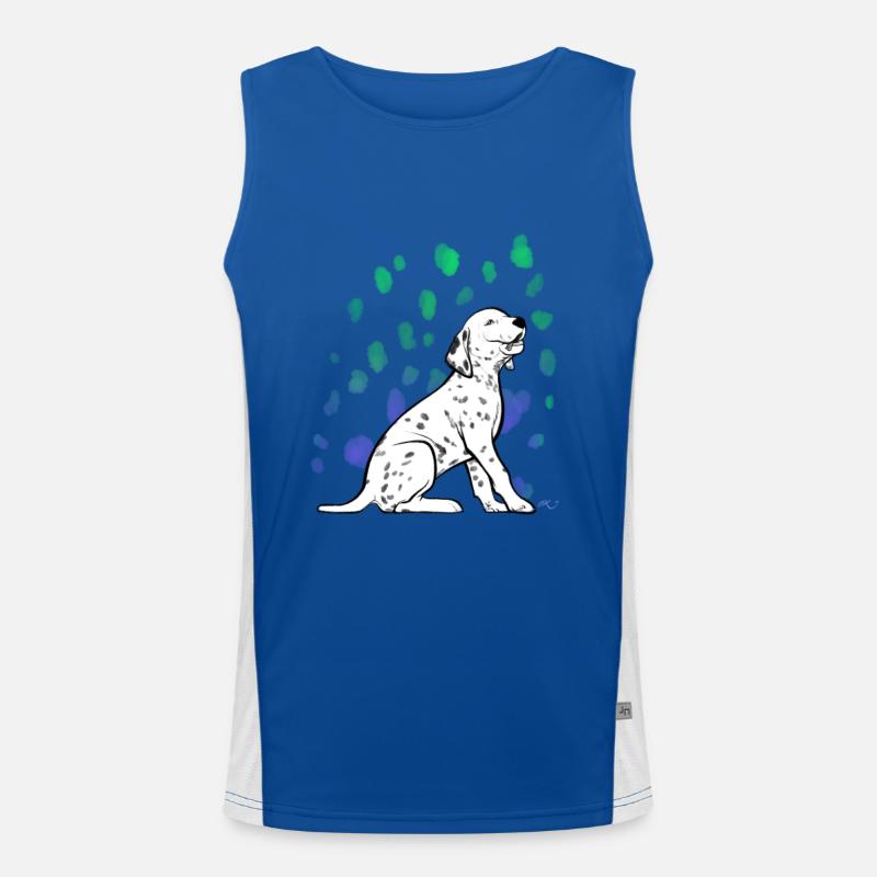 Chiot dalmatien Débardeur respirant contrasté Homme 