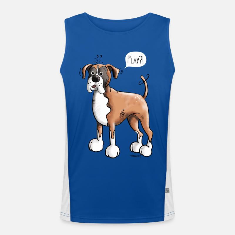 Deutscher Boxer Play Funktionelles Kontrast-Tank Top für Männer 