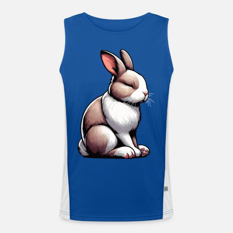 Rabbit Bunny Bunny Long Eared Thumper Ram Men's Functional Contrast Tank Top 