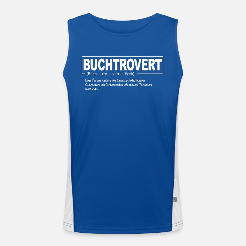 Buchtrovert Funktionelles Kontrast-Tank Top für Männer 