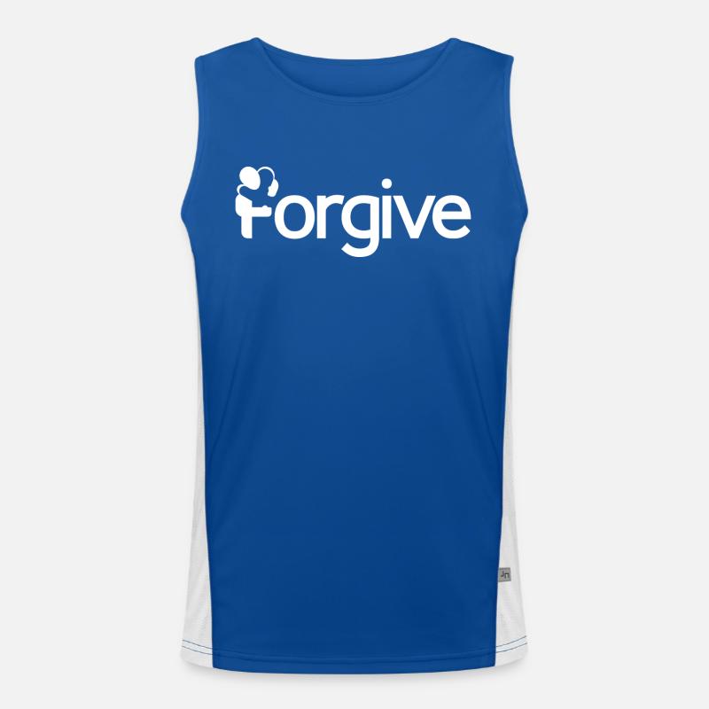 Forgive - Forgiveness - Men's Functional Contrast Tank Top  - royal/white