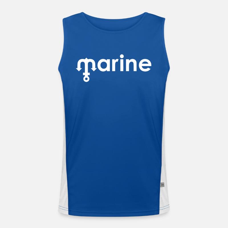 Navy Men's Functional Contrast Tank Top 