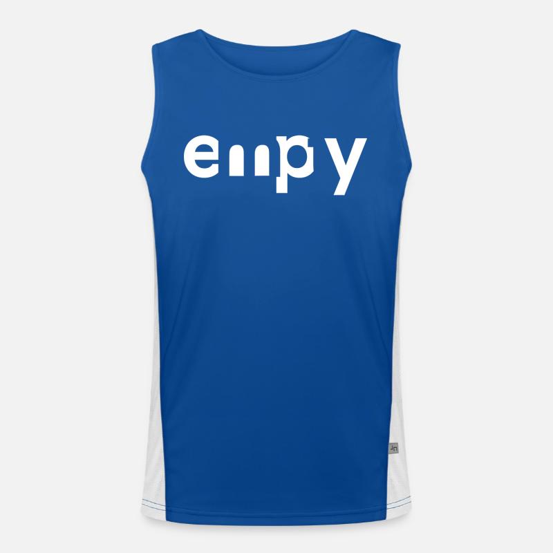 Empty - empty - Men's Functional Contrast Tank Top  - royal/white