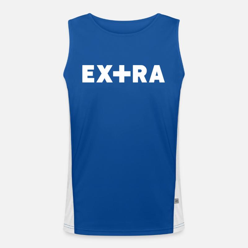 Extra - Men's Functional Contrast Tank Top  - royal/white