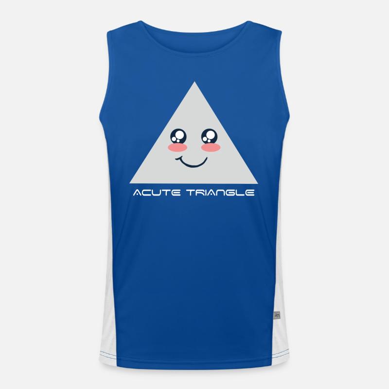 Acute Triangle - Men's Functional Contrast Tank Top  - royal/white