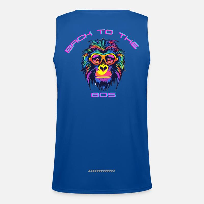 Psychedelischer Gorilla mit Sonnenbrille Funktionelles Kontrast-Tank Top für Männer 