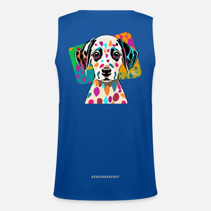 Dalmatiner Funktionelles Kontrast-Tank Top für Männer 