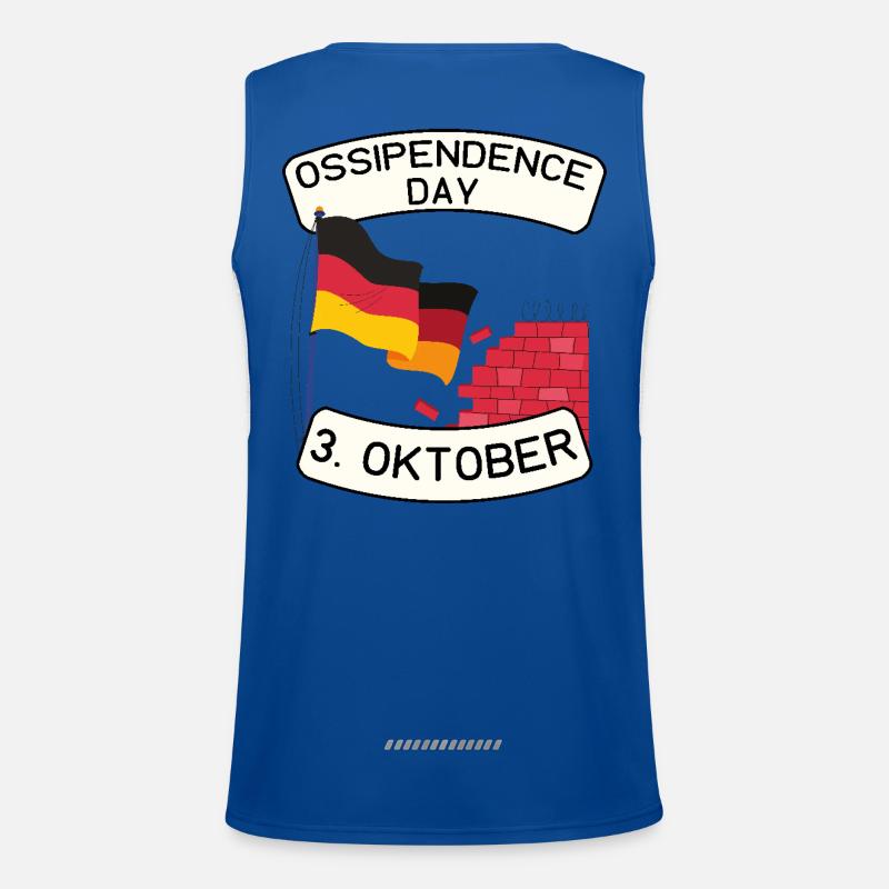 Ossipendence Day - Tag der deutschen Einheit Funktionelles Kontrast-Tank Top für Männer 