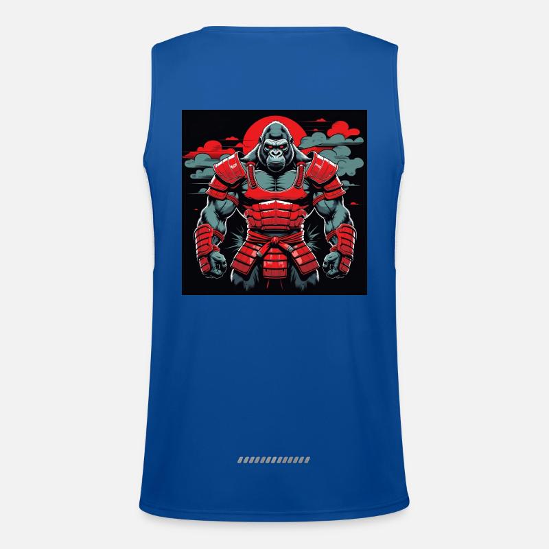 Primal Ronin – Der Samurai-Gorilla Funktionelles Kontrast-Tank Top für Männer 