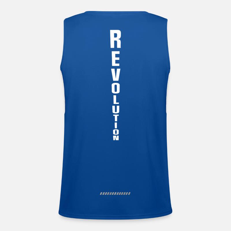 Revolution Backprint - Men's Functional Contrast Tank Top  - royal/white