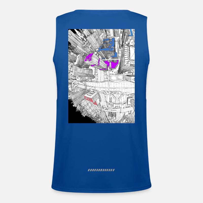 Gratte-ciel œil de poisson Débardeur respirant contrasté Homme 