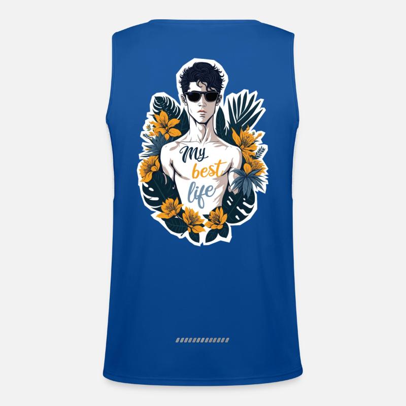Mein bestes Leben Funktionelles Kontrast-Tank Top für Männer 