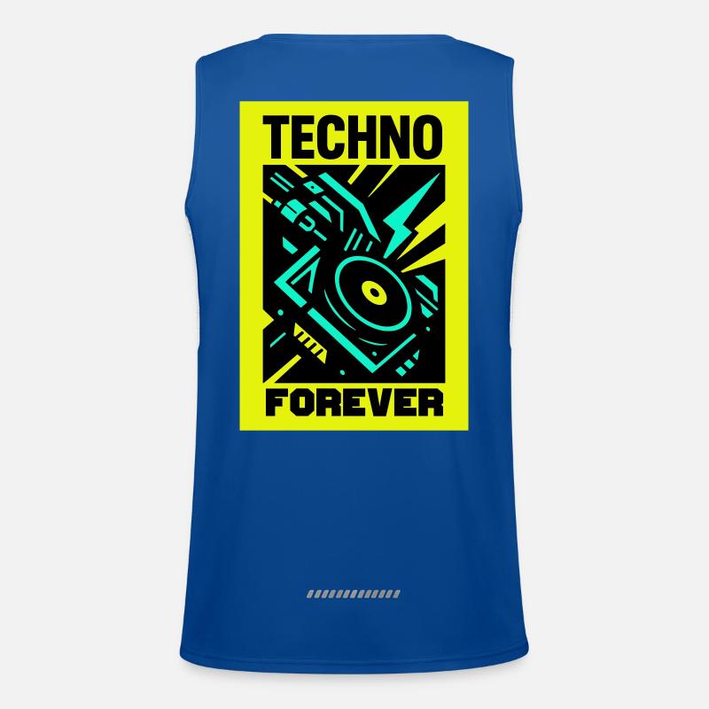 Techno Forever Funktionelles Kontrast-Tank Top für Männer 