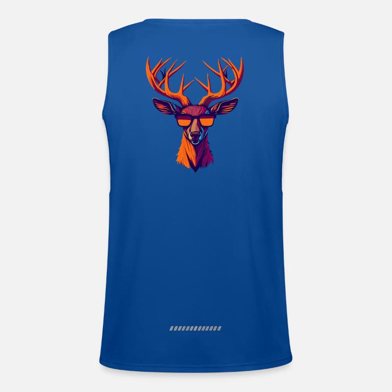 Retro-Hirsch-Revolte Funktionelles Kontrast-Tank Top für Männer 