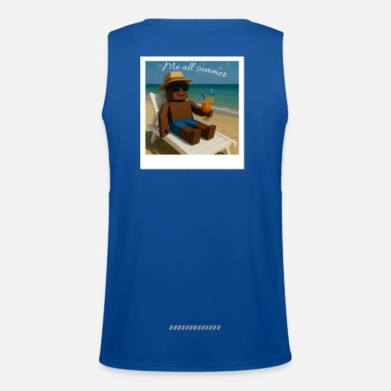 Me all summer - Chill Mode - Men's Functional Contrast Tank Top  - royal/white