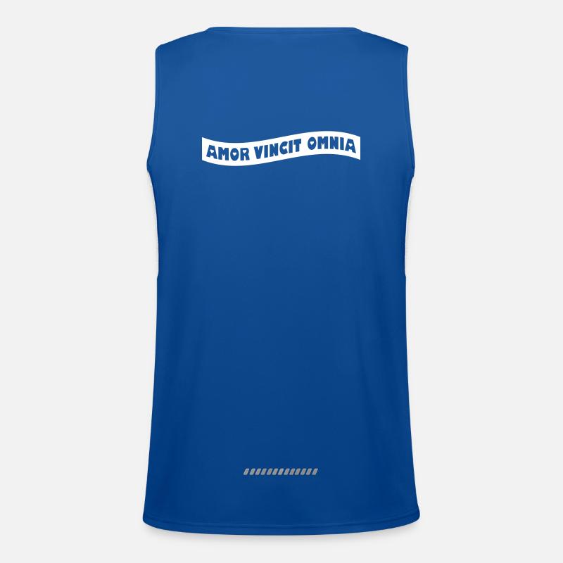 Amor vincit omnia Love overcomes everything Men's Functional Contrast Tank Top 