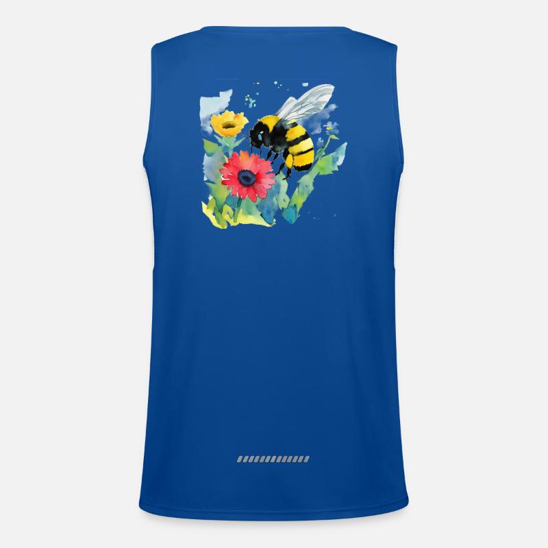 Bumblebee - Men's Functional Contrast Tank Top  - royal/white