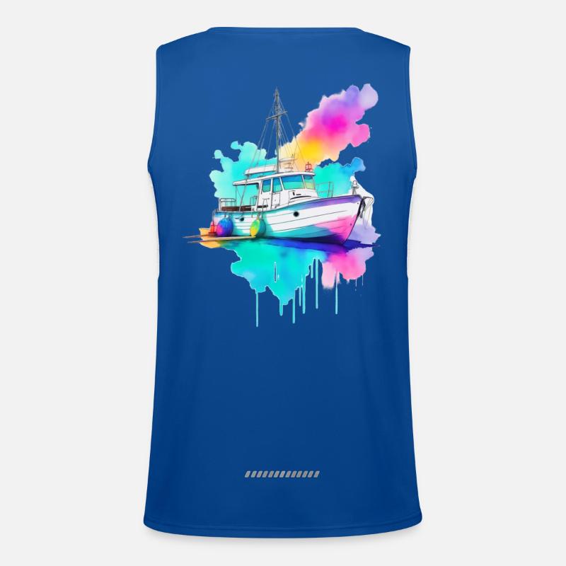 Segelboot Funktionelles Kontrast-Tank Top für Männer 