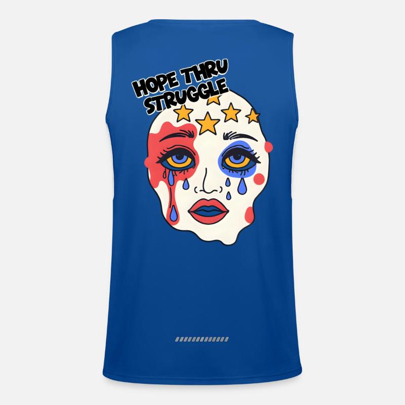 Hope thru Struggle Maske Funktionelles Kontrast-Tank Top für Männer 