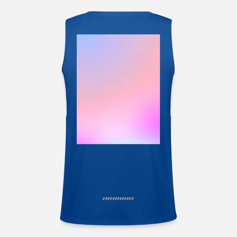 Dreamy Cotton Candy Pastel Gradient - Men's Functional Contrast Tank Top - royal/white