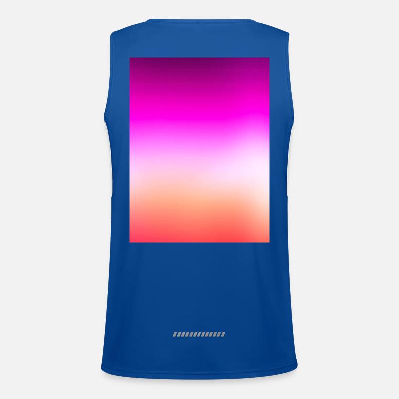Strahlender Pastell-Sonnenuntergangsgradient Funktionelles Kontrast-Tank Top für Männer 