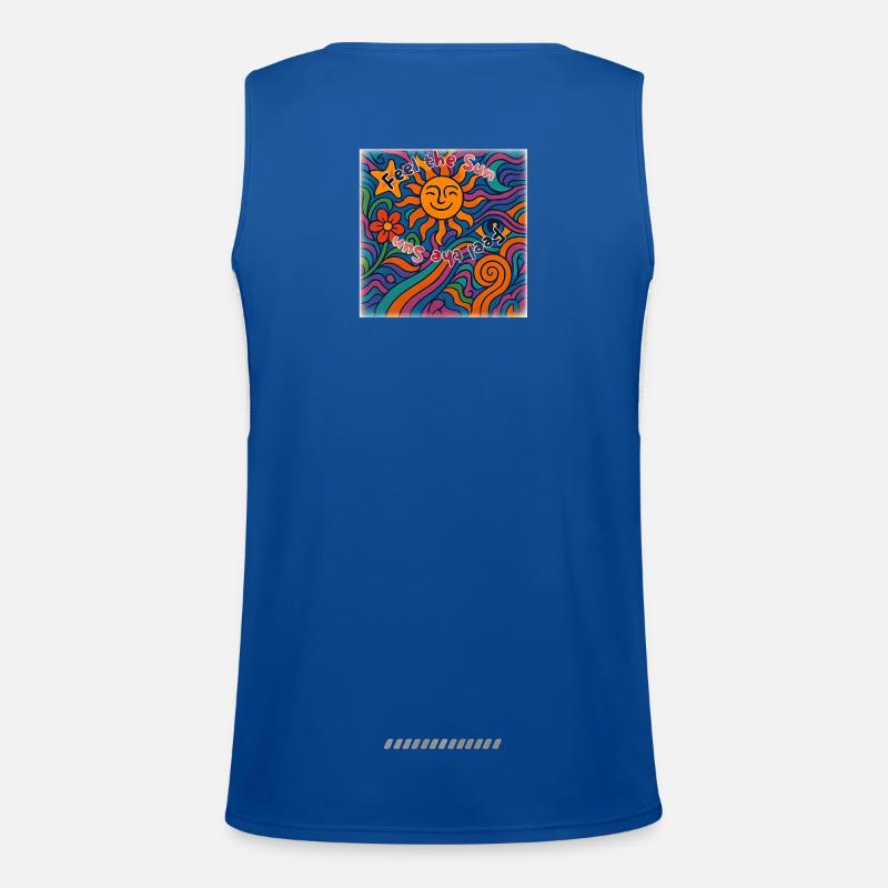Feel the Sun - Summer Design Men's Functional Contrast Tank Top 