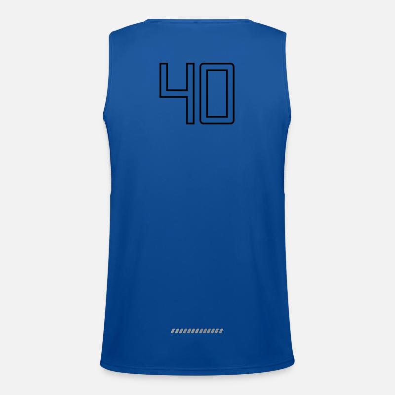 Numéro 40 (Style Université) Débardeur respirant contrasté Homme 