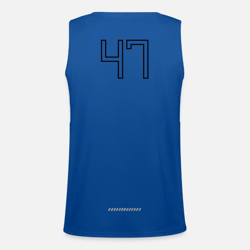 Number 47 (University Style) Men's Functional Contrast Tank Top 