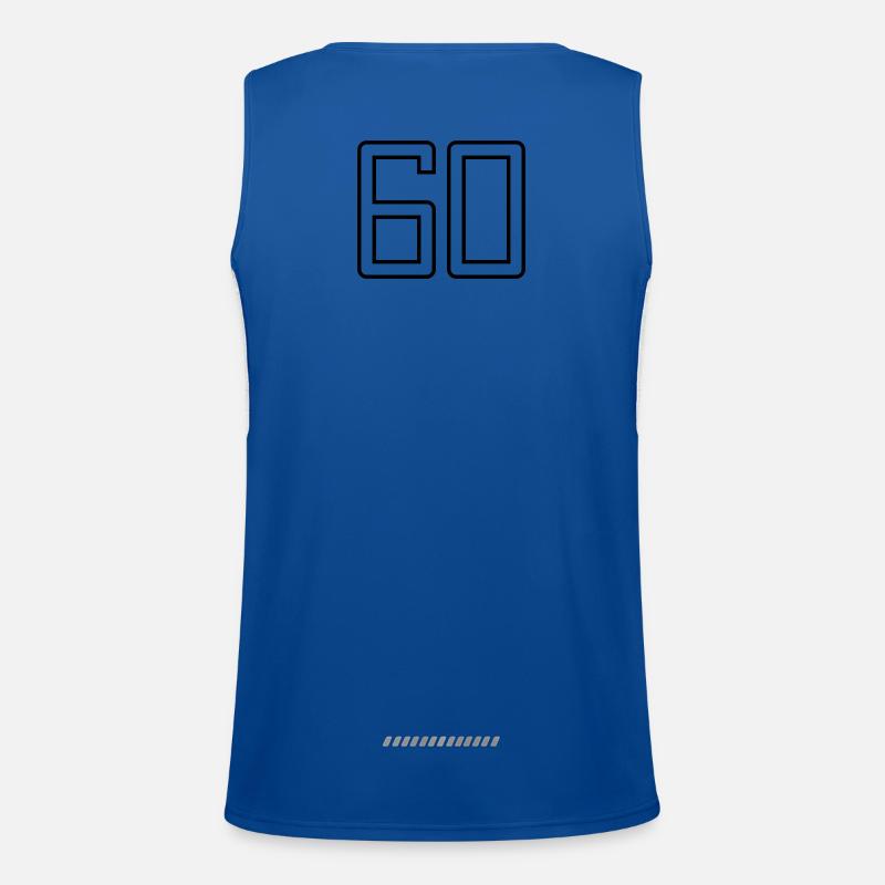 Nummer 60 (Universitätsstil) Funktionelles Kontrast-Tank Top für Männer 