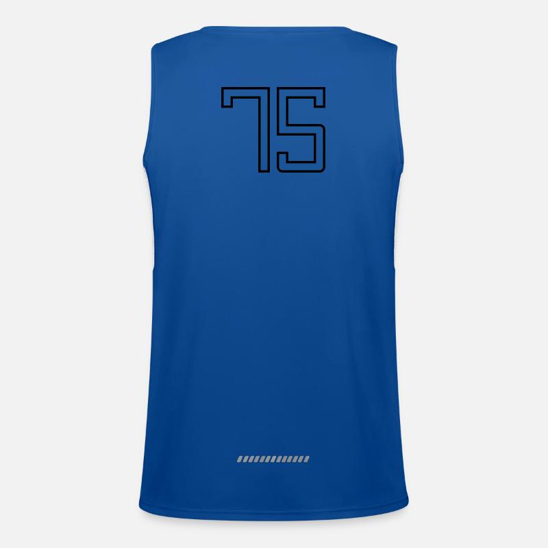 Number 75 (University Style) Men's Functional Contrast Tank Top 