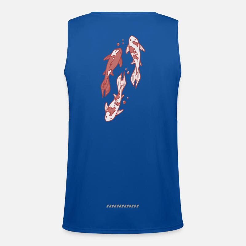 Koi Fish Men's Functional Contrast Tank Top 