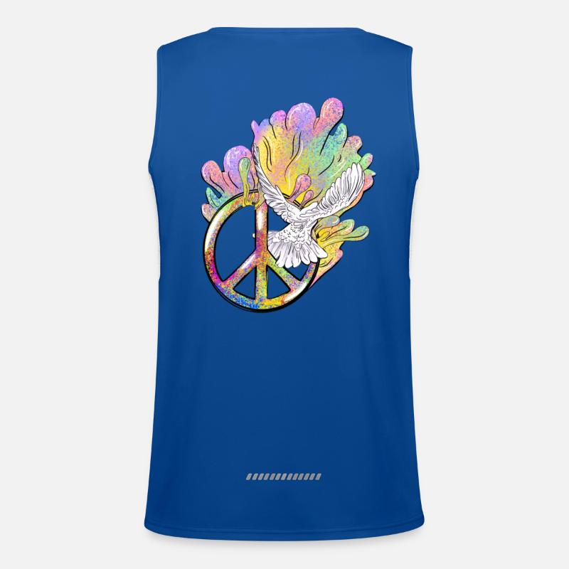 La paix est colorée Débardeur respirant contrasté Homme 