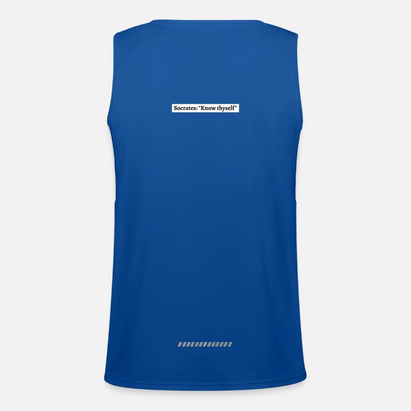 Socrates Quote Funktionelles Kontrast-Tank Top für Männer 